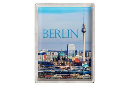 Blechschild Reise 30x40cm Berlin Deutschland Aussicht Stadt