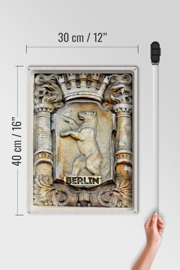 Signe en étain voyage 30x40cm, Sculpture des armoiries de Berlin, allemagne 4