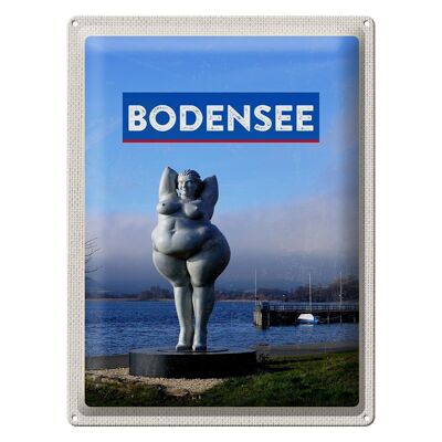 Blechschild Reise 30x40cm Bodensee Deutschland Skulptur Ufer