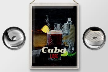 Plaque en tôle voyage 30x40cm Cuba Libre Cocktail 2