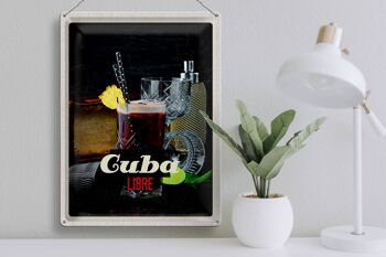 Plaque en tôle voyage 30x40cm Cuba Libre Cocktail 3