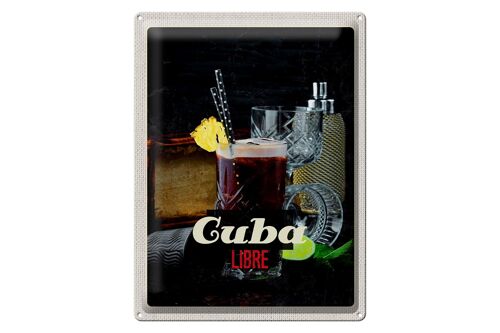 Blechschild Reise 30x40cm Cuba Libre Cocktail