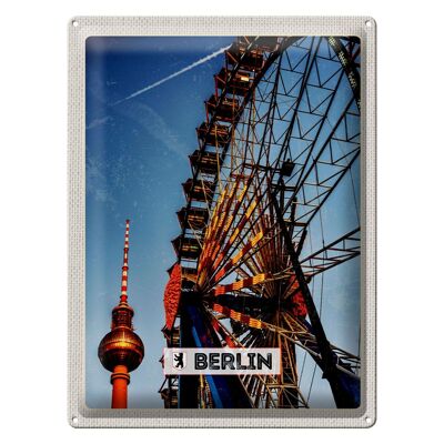 Cartel de chapa viaje 30x40cm Feria de Berlín Alemania