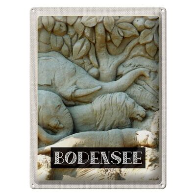 Blechschild Reise 30x40cm Bodensee Deutschland Tiere Statue