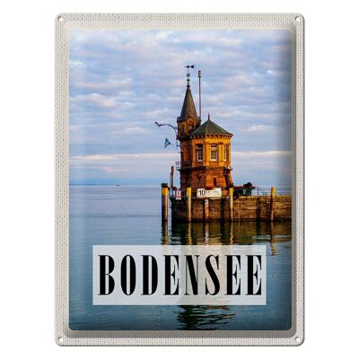 Blechschild Reise 30x40cm Bodensee Deutschland Haus See