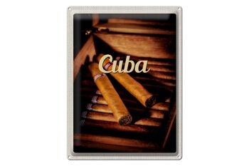 Signe en étain voyage 30x40cm, Cuba, caraïbes, Cigarette cubaine 1