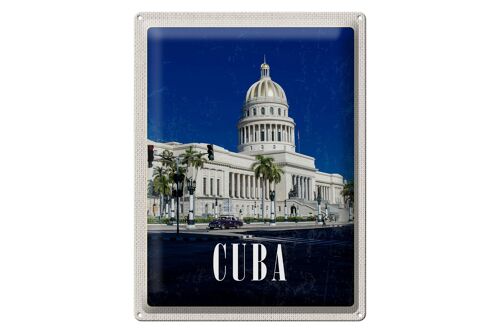 Blechschild Reise 30x40cm Cuba Karibik Kapitol