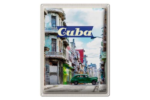 Blechschild Reise 30x40cm Cuba Karibik Gemälde Urlaub