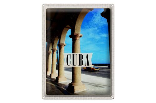 Blechschild Reise 30x40cm Cuba Karibik Straße Torbögen