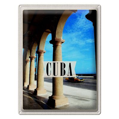 Blechschild Reise 30x40cm Cuba Karibik Straße Torbögen