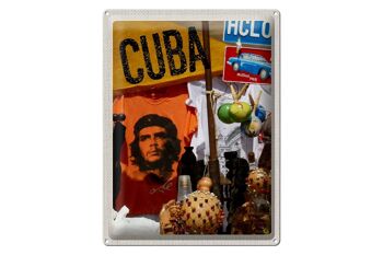Signe en étain voyage 30x40cm Cuba Caraïbes Che Guevara Havana Club 1