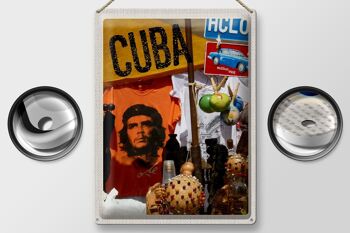 Signe en étain voyage 30x40cm Cuba Caraïbes Che Guevara Havana Club 2