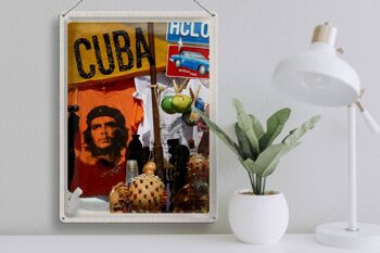 Signe en étain voyage 30x40cm Cuba Caraïbes Che Guevara Havana Club 3