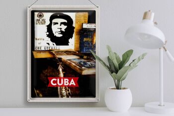 Signe en étain voyage 30x40cm, Cuba caraïbes Che Guevara démocratie 3