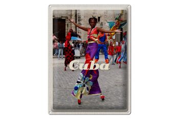 Signe en étain voyage 30x40cm Cuba Caraïbes Afro Dance Festival coloré 1