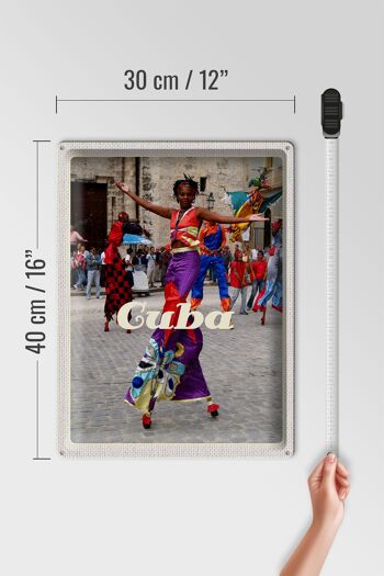 Signe en étain voyage 30x40cm Cuba Caraïbes Afro Dance Festival coloré 4