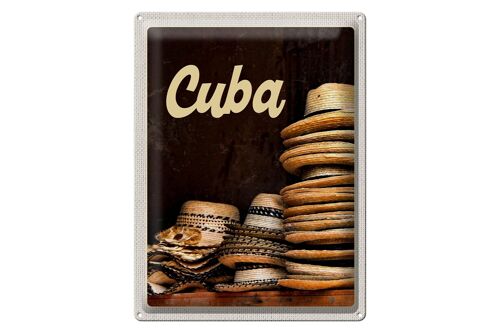 Blechschild Reise 30x40cm Cuba Karibik Hutverkauf
