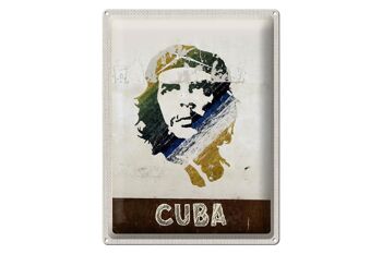 Signe en étain voyage 30x40cm, Cuba caraïbes Che Guevara paix 1