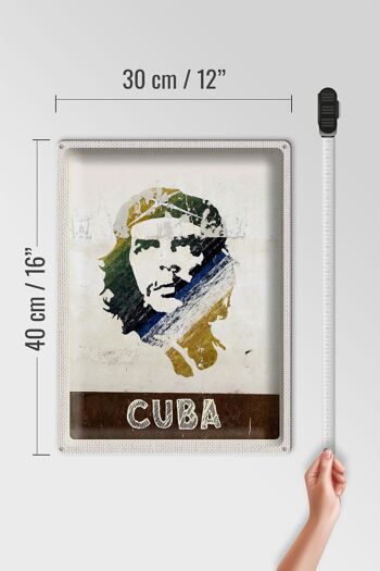 Signe en étain voyage 30x40cm, Cuba caraïbes Che Guevara paix 4