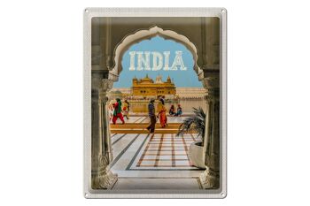 Panneau de voyage en étain, 30x40cm, Temple d'or indien, Amritsar 1