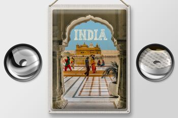 Panneau de voyage en étain, 30x40cm, Temple d'or indien, Amritsar 2