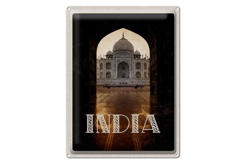 Blechschild Reise 30x40cm Indien Tempel Hinduismus Neu Delhi