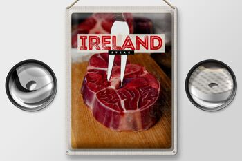 Signe en étain de voyage 30x40cm, nourriture irlandaise, viande de Steak rouge 2