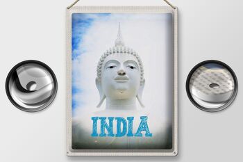 Signe en étain voyage 30x40cm, Sculpture indienne, Religion, hindouisme 2