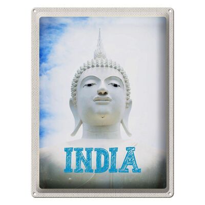 Cartel de chapa de viaje, 30x40cm, India, religión, hinduismo, escultura