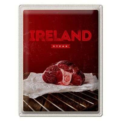 Cartel de chapa de viaje 30x40cm Irlanda el mejor filete rojo al horno