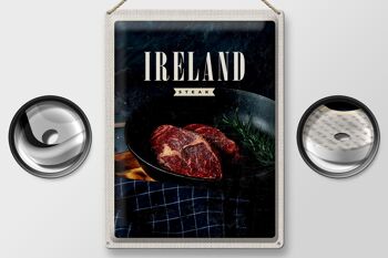Plaque en tôle voyage 30x40cm Irlande steak poivre frit 2