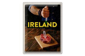 Panneau en étain voyage 30x40cm, Irlande, Irish Hereford Steak 1