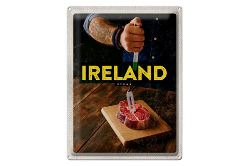 Blechschild Reise 30x40cm Irland irländisches Hereford Steak