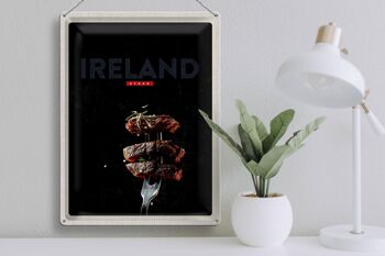 Fourchette à Steak de viande d'irlande, signe en étain de voyage 30x40cm 3