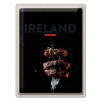 Tin sign travel 30x40cm Ireland meat steak fork