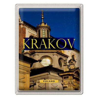 Targa in metallo da viaggio 30x40 cm Cracovia Sight Europe Travel