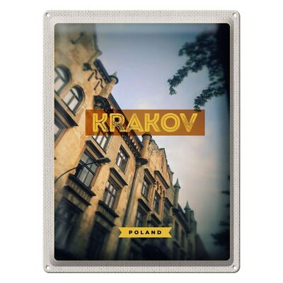 Cartel de chapa viaje 30x40cm Cracovia, capital de la Pequeña Polonia
