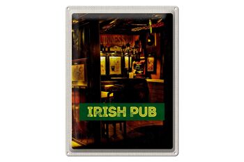 Signe en étain voyage 30x40cm, Pub irlandais, bière de Pub irlandais 1