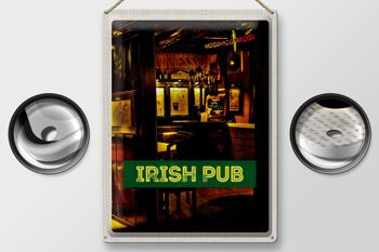 Signe en étain voyage 30x40cm, Pub irlandais, bière de Pub irlandais 2