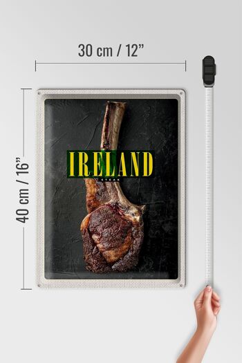 Signe en étain de voyage 30x40cm, irlande irlandais Anbus Tomahawk Steak 4