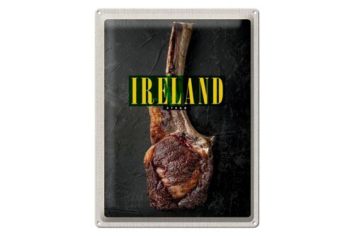 Blechschild Reise 30x40cm Irland Irisches Anbus Tomahawk Steak