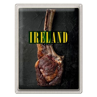 Cartel de chapa de viaje, 30x40cm, Irlanda, Irish Anbus Tomahawk Steak