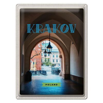 Cartel de chapa Viaje 30x40cm Cracovia Edificio Terraza Viaje Verano