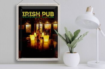 Signe en étain de voyage 30x40cm, irlande, Pub irlandais, vin, alcool 3