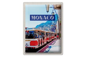 Panneau de voyage en étain, 30x40cm, Monaco, France, visite du centre-ville 1