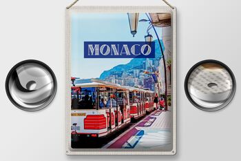 Panneau de voyage en étain, 30x40cm, Monaco, France, visite du centre-ville 2