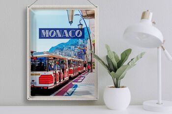 Panneau de voyage en étain, 30x40cm, Monaco, France, visite du centre-ville 3
