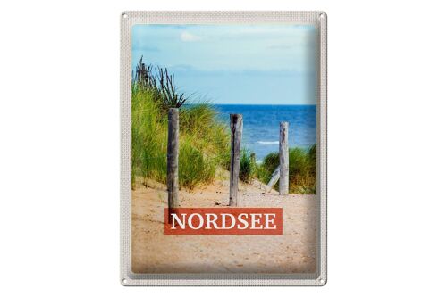 Blechschild Reise 30x40cm Nordsee Deutschland Strand Ruhe