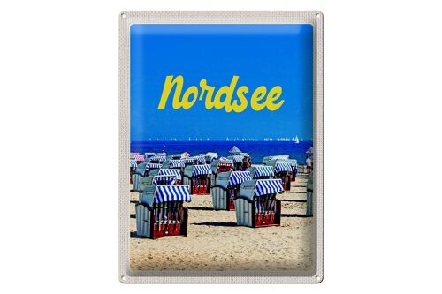 Blechschild Reise 30x40cm Nordsee Strand Meer