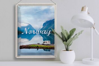Panneau en étain voyage 30x40cm, Norvège, Camping, mer, voyage, Nature 3
